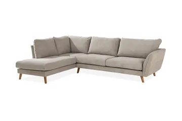 Trend Lyx 4-sits Vänstervänd L-formad Schäslongsoffa i Tyg - Beige - Products - Möbler - Soffa - Divansoffa & schäslongsoffa - 4 sits soffa med divan