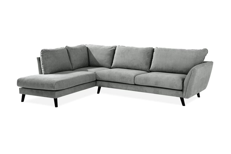 Trend Lyx 4-sits Vänstervänd L-formad Schäslongsoffa i Tyg - Grå - Products - Möbler - Soffa - Divansoffa & schäslongsoffa - 4 sits soffa med divan
