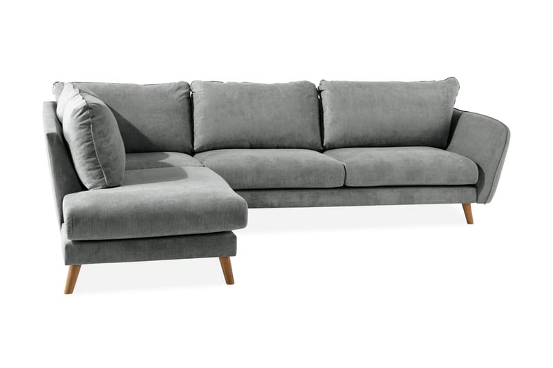 Trend Lyx 4-sits Vänstervänd L-formad Schäslongsoffa i Tyg - Grå - Products - Möbler - Soffa - Divansoffa & schäslongsoffa - 4 sits soffa med divan