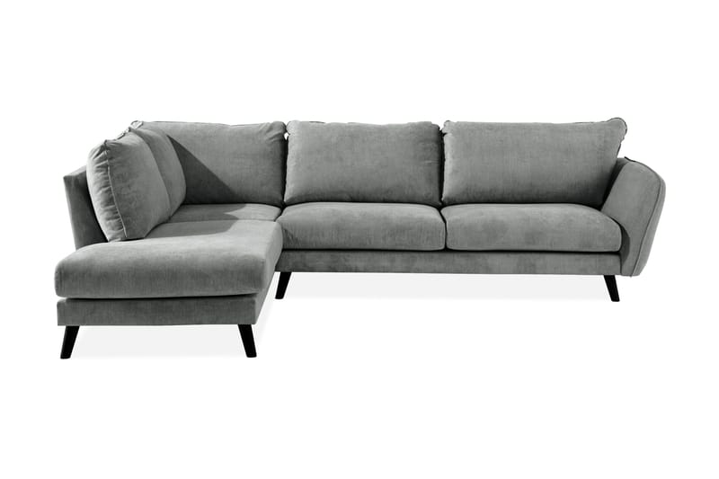 Trend Lyx 4-sits Vänstervänd L-formad Schäslongsoffa i Tyg - Grå - Products - Möbler - Soffa - Divansoffa & schäslongsoffa - 4 sits soffa med divan
