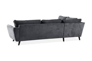 Trend Lyx 4-sits Vänstervänd L-formad Schäslongsoffa i Tyg - Mörkgrå - Products - Möbler - Soffa - Divansoffa & schäslongsoffa - 4 sits soffa med divan