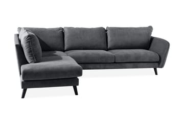 Trend Lyx 4-sits Vänstervänd L-formad Schäslongsoffa i Tyg - Mörkgrå - Products - Möbler - Soffa - Divansoffa & schäslongsoffa - 4 sits soffa med divan