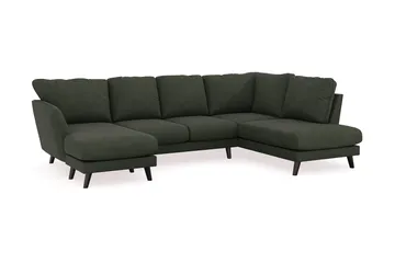 Trend Lyx 4-sits Vänstervänd U-formad Soffa med Divan och Schäslong i Manchester - Mörkgrön - Products - Möbler - Soffa - Divansoffa & schäslongsoffa - 4 sits soffa med divan