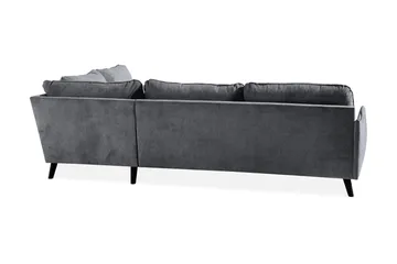 Trend Lyx Schäslongsoffa Höger - Mörkgrå/Svart - Products - Möbler - Soffa - Divansoffa & schäslongsoffa - 4 sits soffa med divan