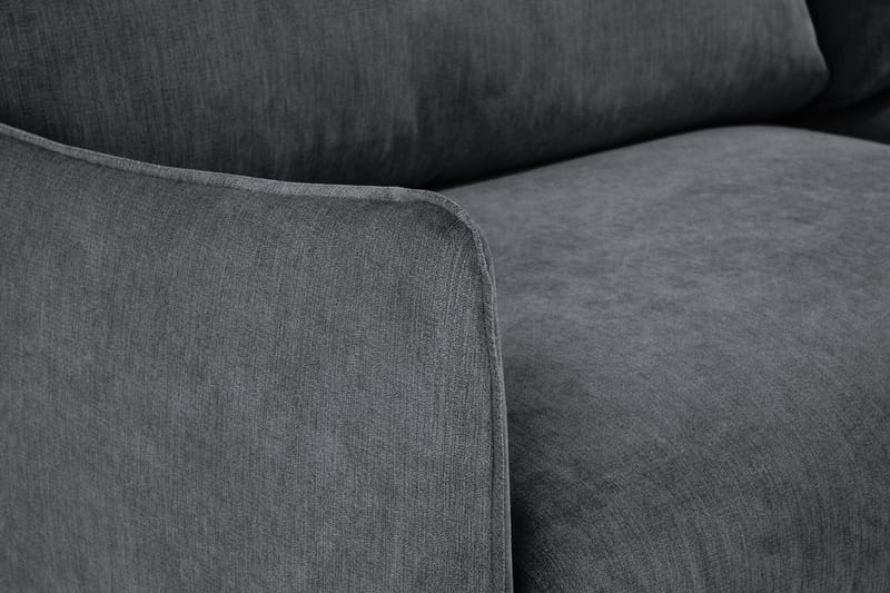 Trend Lyx Schäslongsoffa Höger - Mörkgrå/Svart - Products - Möbler - Soffa - Divansoffa & schäslongsoffa - 4 sits soffa med divan