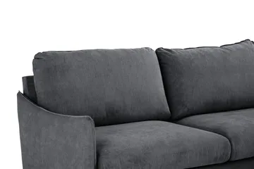 Trend Lyx Schäslongsoffa Höger - Mörkgrå/Svart - Products - Möbler - Soffa - Divansoffa & schäslongsoffa - 4 sits soffa med divan