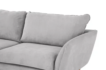 Trend Lyx Schäslongsoffa Vänster - Ljusgrå/Ek - Products - Möbler - Soffa - Divansoffa & schäslongsoffa - 4 sits soffa med divan