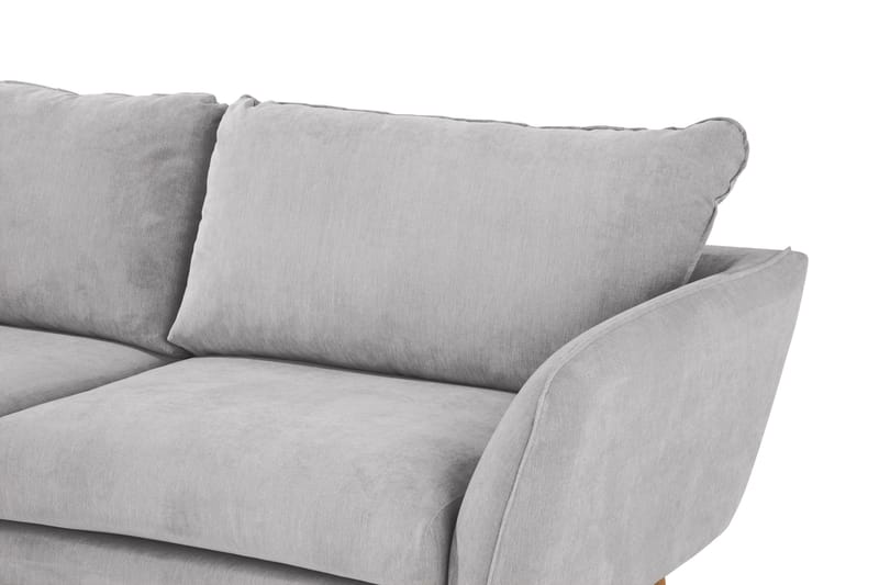 Trend Lyx Schäslongsoffa Vänster - Ljusgrå/Ek - Products - Möbler - Soffa - Divansoffa & schäslongsoffa - 4 sits soffa med divan