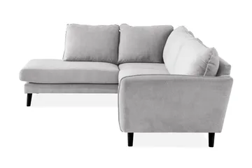 Trend Lyx Schäslongsoffa Vänster - Ljusgrå/Svart - Products - Möbler - Soffa - Divansoffa & schäslongsoffa - 4 sits soffa med divan
