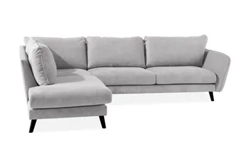 Trend Lyx Schäslongsoffa Vänster - Ljusgrå/Svart - Products - Möbler - Soffa - Divansoffa & schäslongsoffa - 4 sits soffa med divan