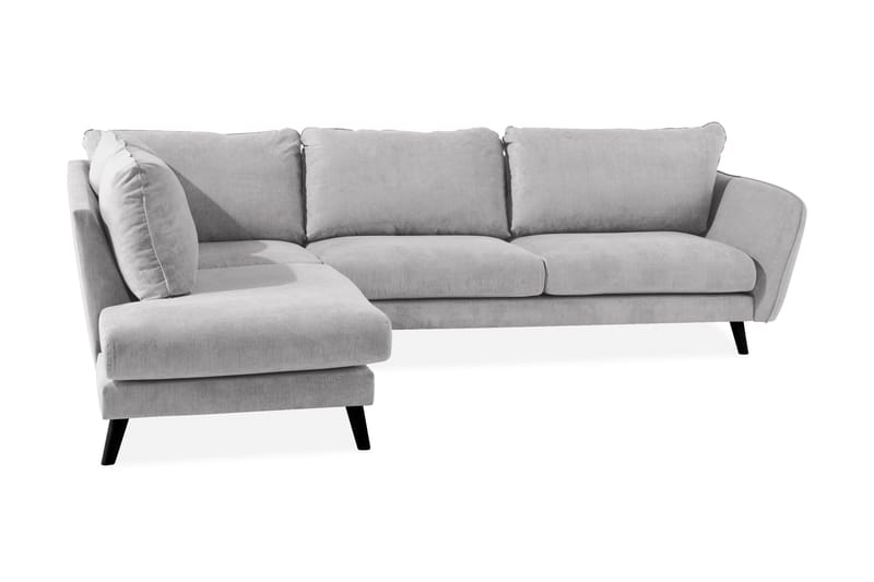 Trend Lyx Schäslongsoffa Vänster - Ljusgrå/Svart - Products - Möbler - Soffa - Divansoffa & schäslongsoffa - 4 sits soffa med divan