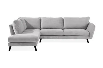Trend Lyx Schäslongsoffa Vänster - Ljusgrå/Svart - Products - Möbler - Soffa - Divansoffa & schäslongsoffa - 4 sits soffa med divan