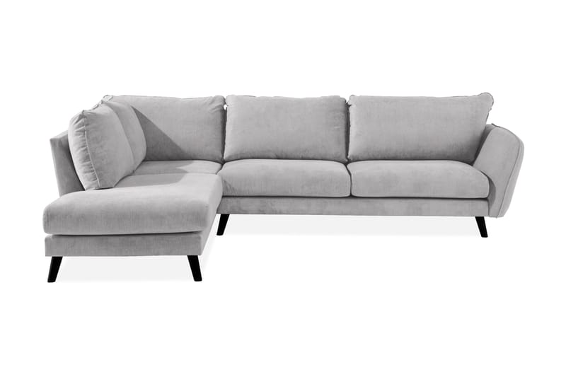 Trend Lyx Schäslongsoffa Vänster - Ljusgrå/Svart - Products - Möbler - Soffa - Divansoffa & schäslongsoffa - 4 sits soffa med divan