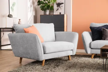 Trend Lyx Schäslongsoffa Vänster - Ljusgrå/Svart - Products - Möbler - Soffa - Divansoffa & schäslongsoffa - 4 sits soffa med divan