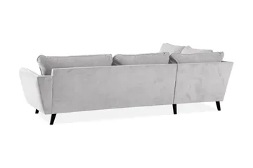 Trend Lyx Schäslongsoffa Vänster - Ljusgrå/Svart - Products - Möbler - Soffa - Divansoffa & schäslongsoffa - 4 sits soffa med divan
