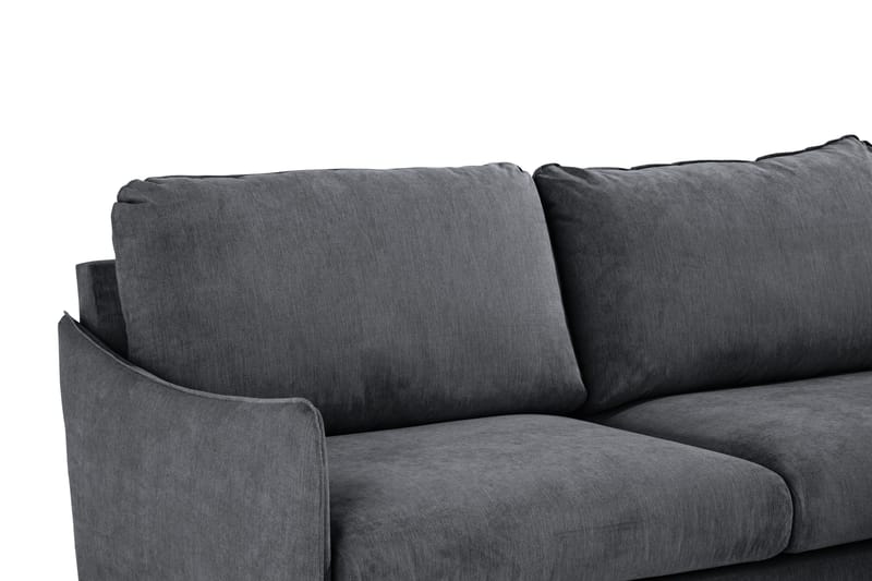 Trend Lyx Schäslongsoffa Vänster - Mörkgrå/Ek - Products - Möbler - Soffa - Divansoffa & schäslongsoffa - 4 sits soffa med divan