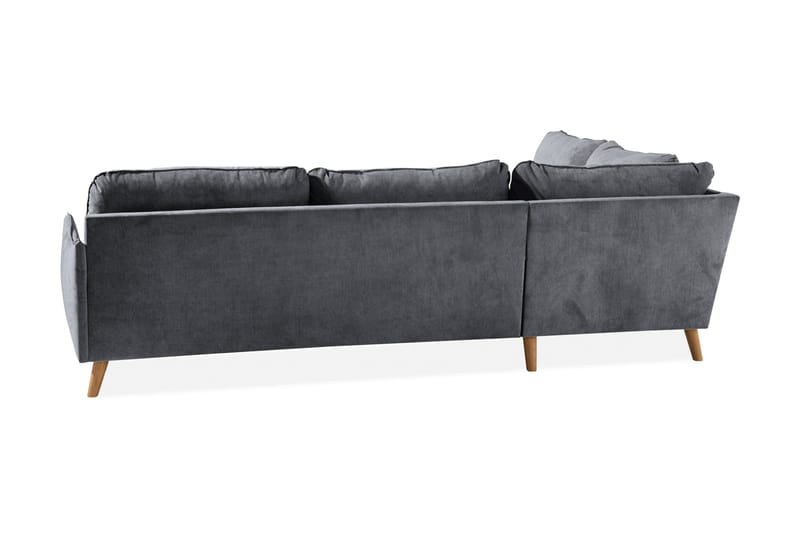 Trend Lyx Schäslongsoffa Vänster - Mörkgrå/Ek - Products - Möbler - Soffa - Divansoffa & schäslongsoffa - 4 sits soffa med divan