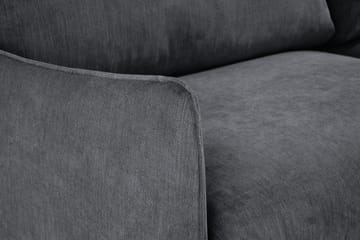 Trend Lyx Schäslongsoffa Vänster - Mörkgrå/Svart - Products - Möbler - Soffa - Divansoffa & schäslongsoffa - 4 sits soffa med divan