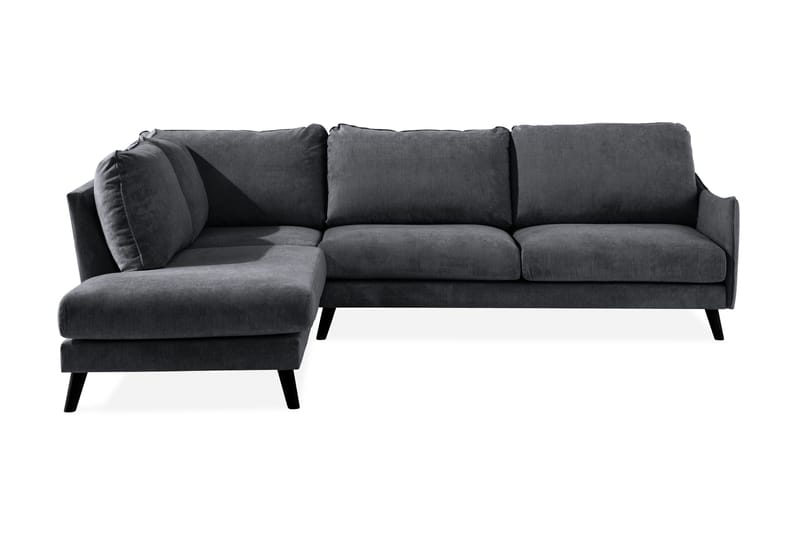 Trend Lyx Schäslongsoffa Vänster - Mörkgrå/Svart - Products - Möbler - Soffa - Divansoffa & schäslongsoffa - 4 sits soffa med divan