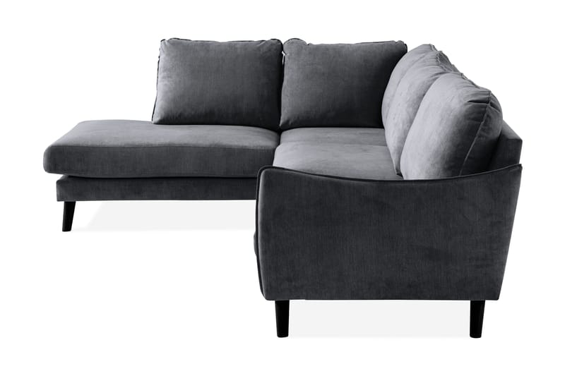 Trend Lyx Schäslongsoffa Vänster - Mörkgrå/Svart - Products - Möbler - Soffa - Divansoffa & schäslongsoffa - 4 sits soffa med divan