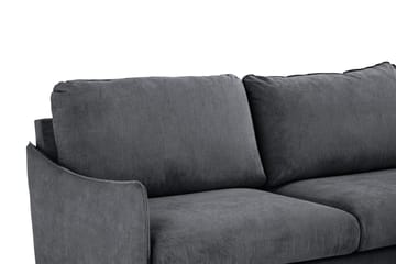 Trend Lyx Schäslongsoffa Vänster - Mörkgrå/Svart - Products - Möbler - Soffa - Divansoffa & schäslongsoffa - 4 sits soffa med divan