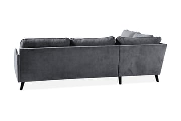 Trend Lyx Schäslongsoffa Vänster - Mörkgrå/Svart - Products - Möbler - Soffa - Divansoffa & schäslongsoffa - 4 sits soffa med divan
