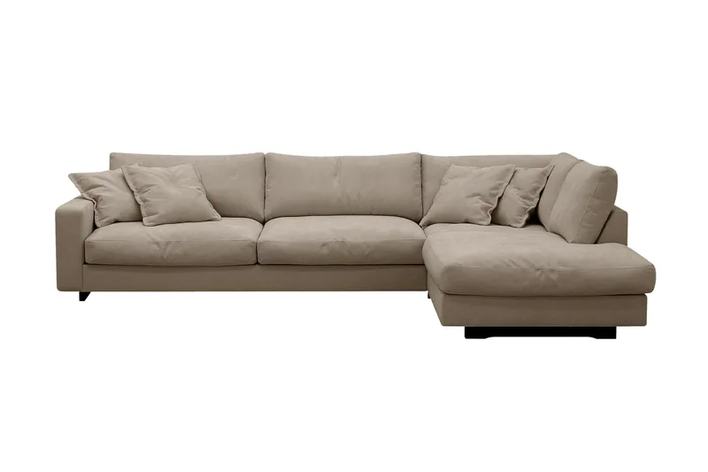 Valencia Extra Djup 4-sits Soffa med Schäslong Höger - Brun - Products - Möbler - Soffa - Divansoffa & schäslongsoffa - 4 sits soffa med divan