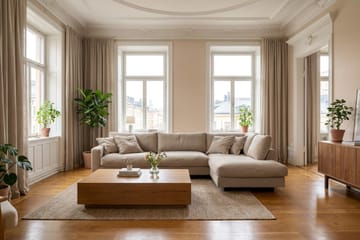 Valencia Extra Djup 4-sits Soffa med Schäslong Höger - Brun - Products - Möbler - Soffa - Divansoffa & schäslongsoffa - 4 sits soffa med divan
