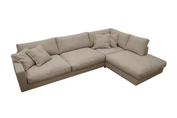 Valencia Extra Djup 4-sits Soffa med Schäslong Höger - Brun - Products - Möbler - Soffa - Divansoffa & schäslongsoffa - 4 sits soffa med divan