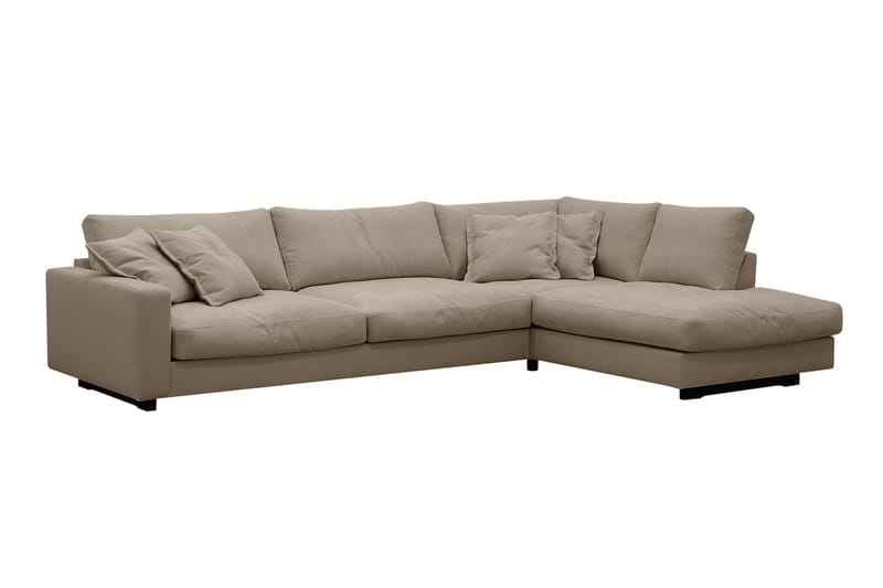 Valencia Extra Djup 4-sits Soffa med Schäslong Höger - Brun - Products - Möbler - Soffa - Divansoffa & schäslongsoffa - 4 sits soffa med divan