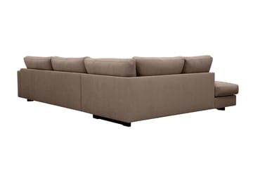Valencia Extra Djup 4-sits Soffa med Schäslong Vänster - Mörkbrun - Products - Möbler - Soffa - Divansoffa & schäslongsoffa - 4 sits soffa med divan