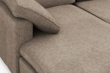 Visby 4-sits L-formad Djup Vändbar Soffa med Divan i Tyg - Brun - Products - Möbler - Soffa - Divansoffa & schäslongsoffa - 4 sits soffa med divan