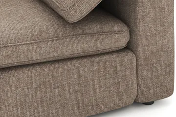 Visby 4-sits L-formad Djup Vändbar Soffa med Divan i Tyg - Brun - Products - Möbler - Soffa - Divansoffa & schäslongsoffa - 4 sits soffa med divan