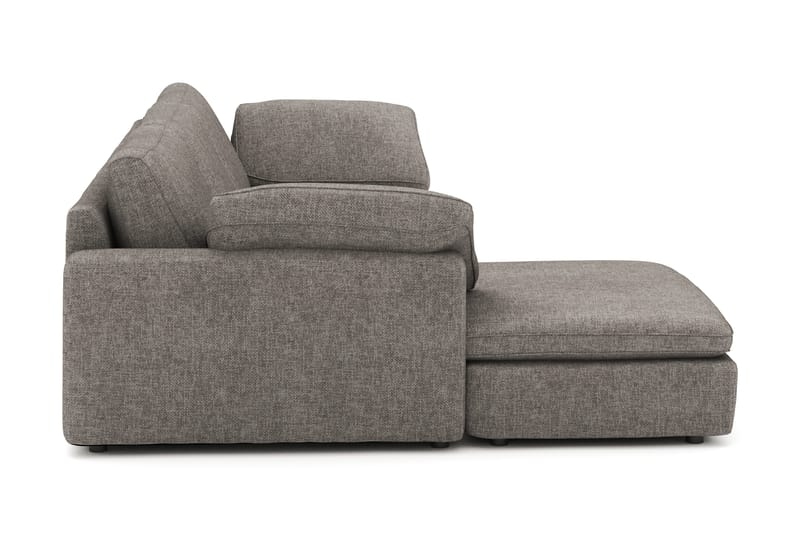 Visby 4-sits L-formad Djup Vändbar Soffa med Divan i Tyg - Grå - Products - Möbler - Soffa - Divansoffa & schäslongsoffa - 4 sits soffa med divan