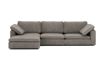 Visby 4-sits L-formad Djup Vändbar Soffa med Divan i Tyg - Grå - Products - Möbler - Soffa - Divansoffa & schäslongsoffa - 4 sits soffa med divan
