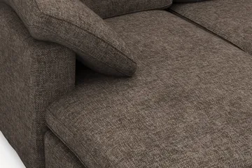 Visby 4-sits L-formad Djup Vändbar Soffa med Divan i Tyg - Mörkbrun - Products - Möbler - Soffa - Divansoffa & schäslongsoffa - 4 sits soffa med divan