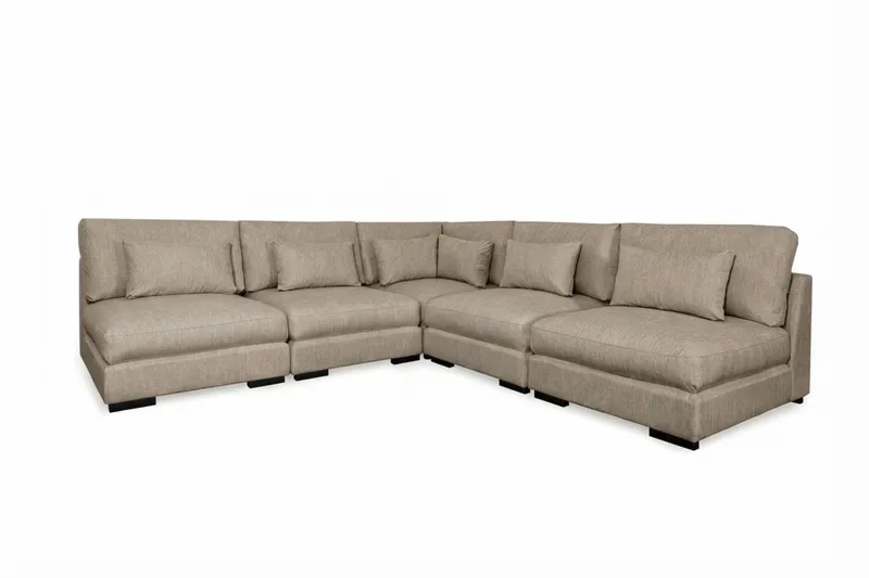 Dubai Hörnsoffa Extra Djup i Chenille - Brun - Products - Möbler - Soffa - Hörnsoffa