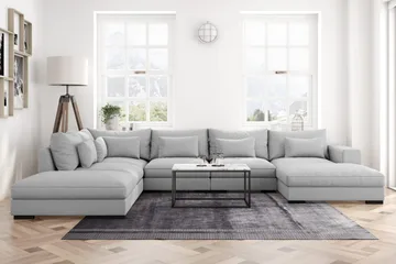 Dubai U-modulsoffa med Divan Höger Extra Djup - Ljusgrå - Products - Möbler - Soffa - U-soffa