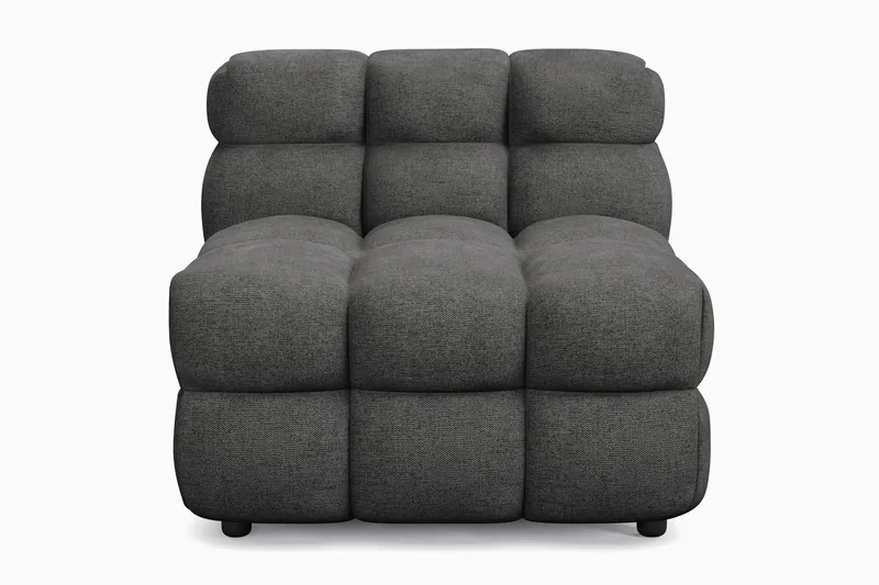 Elise Bubblig Soffgrupp 3-sits Soffa + Fåtölj - Mörkgrå - Products - Möbler - Soffa - Soffgrupp
