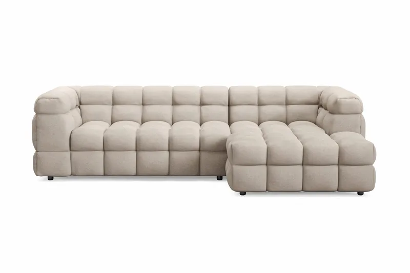 Elise Bubblig Soffgrupp 4-sits Divansoffa Höger + Fåtölj - Beige - Products - Möbler - Soffa - Soffgrupp