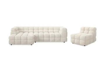Elise Bubblig Soffgrupp 4-sits Divansoffa Vänster + Fåtölj - Beige - Products - Möbler - Soffa - Soffgrupp