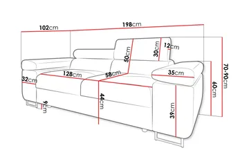 Gabina Soffa 2-sits - Vit/Grå - Products - Möbler - Soffa - Skinnsoffa
