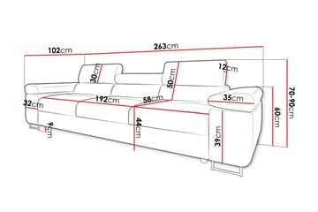 Gabina Soffa 3-sits - Svart - Products - Möbler - Soffa - 3 sits soffa