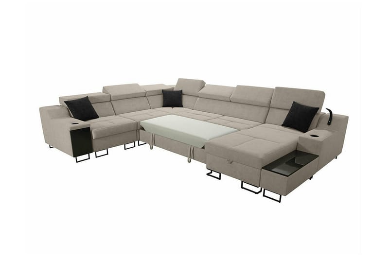 Galbally 5-sits Hörnsoffa Brown - Products - Möbler - Soffa - Sammetssoffa