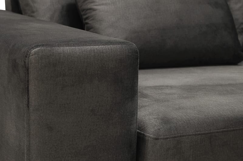 Grande 5-sits Soffa med Schäslong Höger - Mörkgrå Sammet - Products - Möbler - Soffa - Sammetssoffa