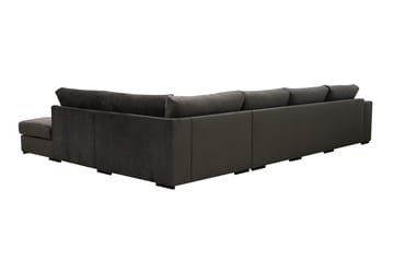 Grande 5-sits Soffa med Schäslong Höger - Mörkgrå Sammet - Products - Möbler - Soffa - Sammetssoffa