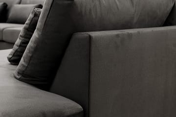 Grande 5-sits Soffa med Schäslong Höger - Mörkgrå Sammet - Products - Möbler - Soffa - Sammetssoffa