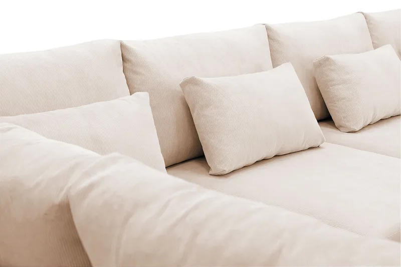 Grande 5-sits Soffa med Schäslong Vänster - Beige Manchester - Products - Möbler - Soffa - Divansoffa & schäslongsoffa