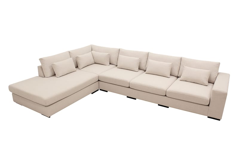 Grande 5-sits Soffa med Schäslong Vänster - Beige Tyg - Products - Möbler - Soffa - Divansoffa & schäslongsoffa