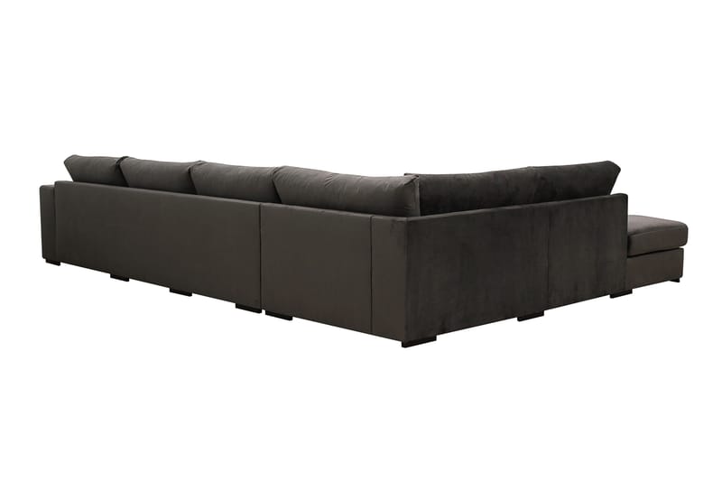 Grande 5-sits Soffa med Schäslong Vänster - Mörkgrå Sammet - Products - Möbler - Soffa - Sammetssoffa